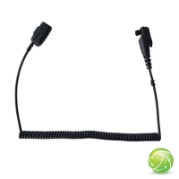 AKKUPOINT Collar microphone / PTT with 25 cm coiled cable for TPH900 / CTIA Pinning